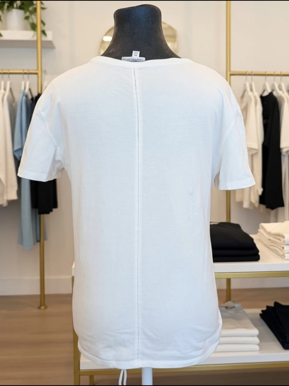 AG Adriano Goldschmied‎ Henson Women's White Scoop Neck Short Sleeve T-Shirt XS
